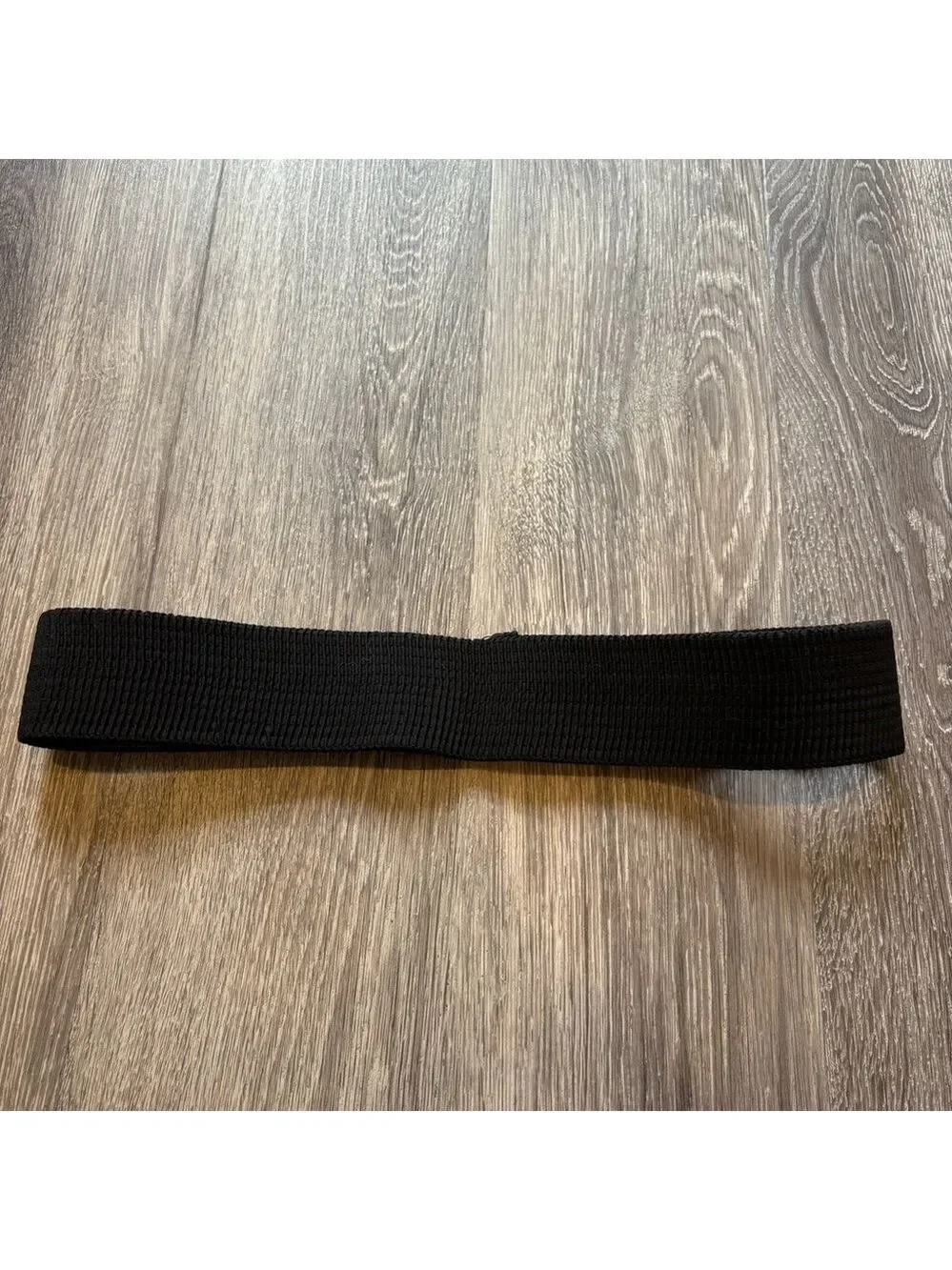 Vintage Retro Black Stretch Belt with Silver Buckle